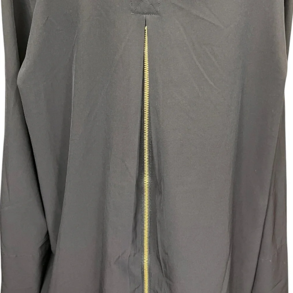 Zenergy by Chico’s Navy Athleisure Zip Back Windreaker Jacket, Size 2 (L/ 12)